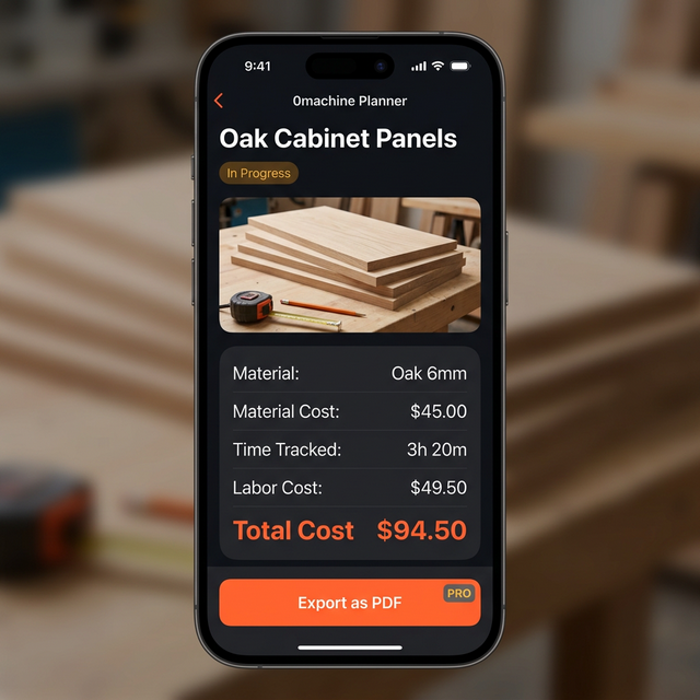 Project detail screen
